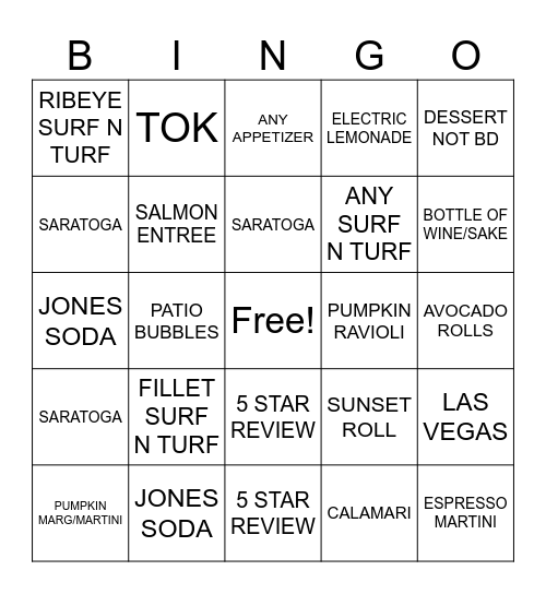 KONA BINGO Card