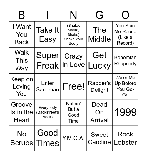 37MB MIX HITS ROUND 3 Bingo Card