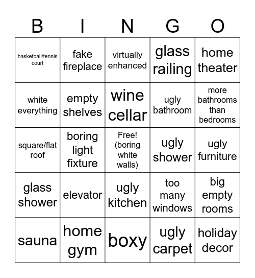 Zillow bingo Card