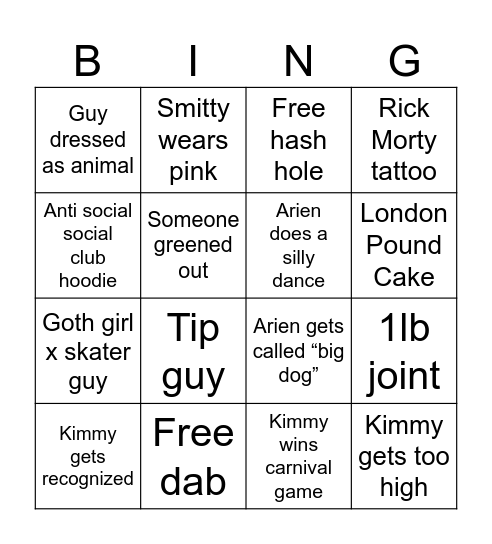 Puffcon Bingo Card