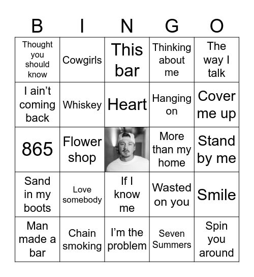 Morgan Wallen Bingo Card