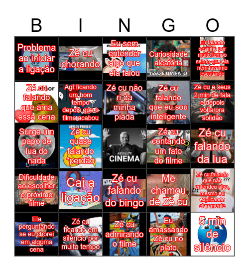 Bingo da ligação Bingo Card