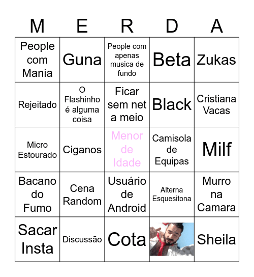 Chat Português Bingo Card