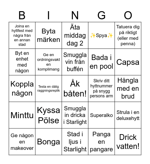 Bowies Sjöslagsbingo Card