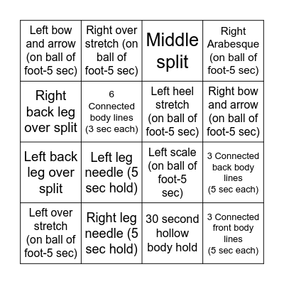 Emma Crews Bingo Card Bingo Card