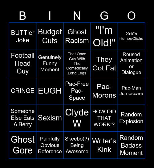 PMaTGA Bingo Because I'm Rewatching That Right Now Bingo Card