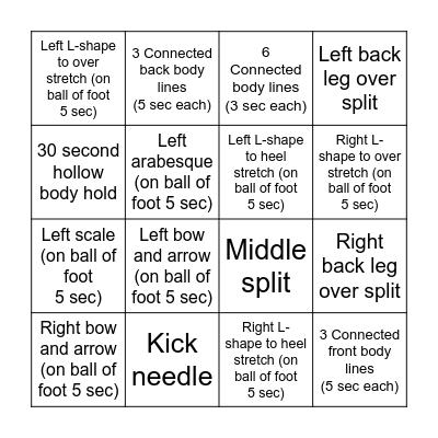 Brooke's Bingo Card Bingo Card