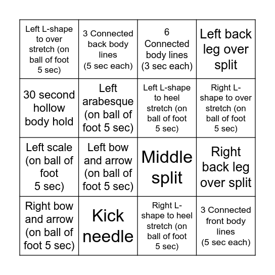 Brooke's Bingo Card Bingo Card