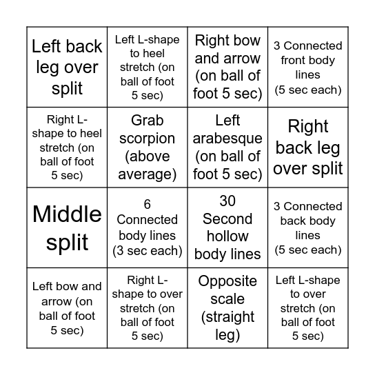 Maili's Bingo Card Bingo Card
