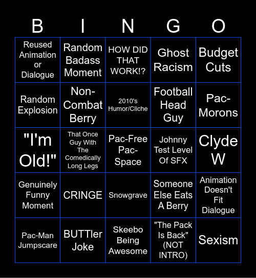 PMaTGA Bingo Because I'm Rewatching That Right Now Bingo Card