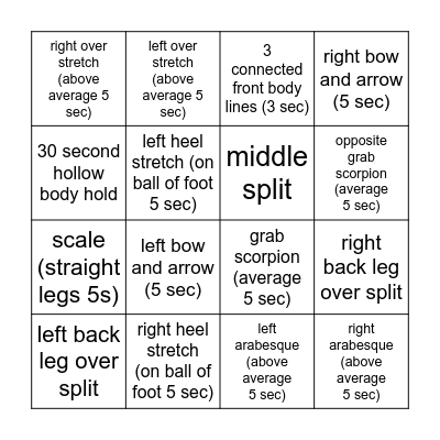 Darianna Bingo Card