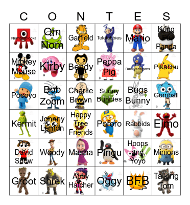 Imsuperdum0iq's Contestants Bingo Card