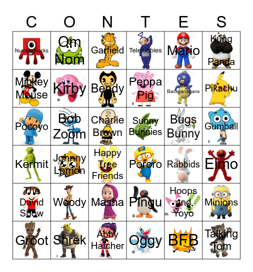 Imsuperdum0iq's Contestants Bingo Card