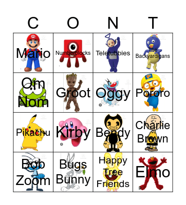 Imsuperdum0iq's Contestants Bingo Card