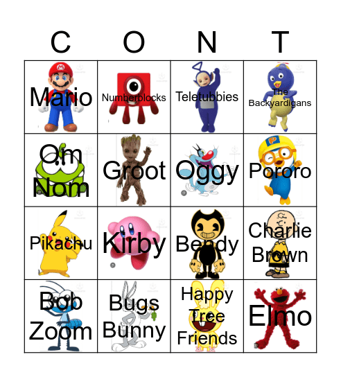 Imsuperdum0iq's Contestants Bingo Card