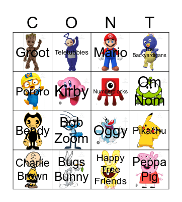 Imsuperdum0iq's Contestants Bingo Card