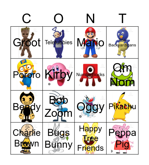 Imsuperdum0iq's Contestants Bingo Card