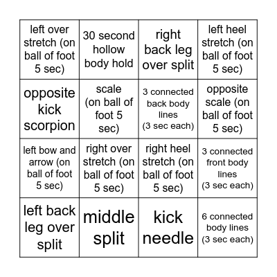 Annabell's Bingo Card Bingo Card