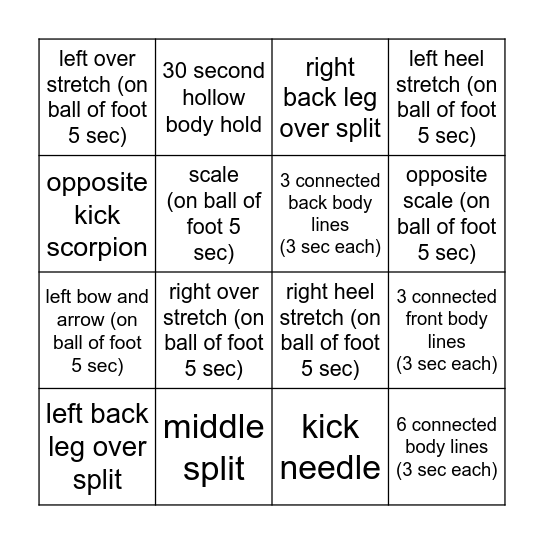 Annabell's Bingo Card Bingo Card