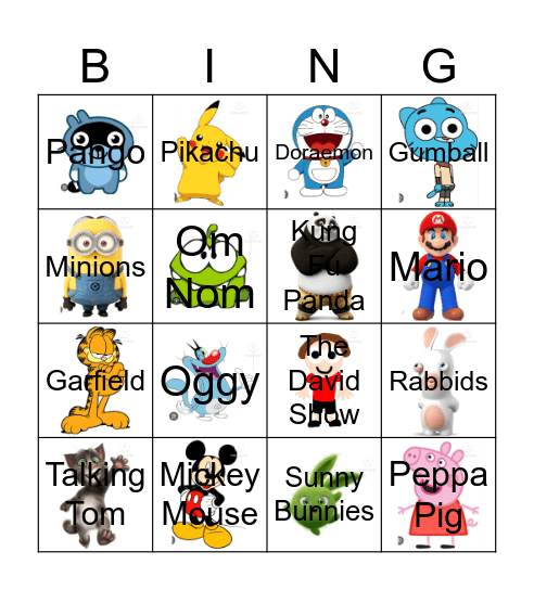 Imsuperdum0iq's Contestants Bingo Card