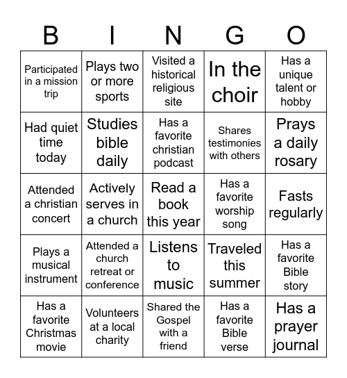 Ice-Ice Breaker! Bingo Card