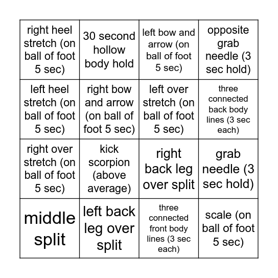 Emma Ortiz Bingo Card Bingo Card