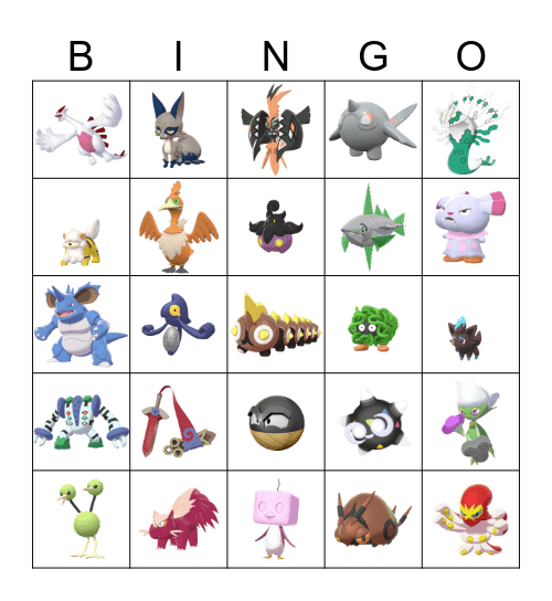 October Bingo Card
