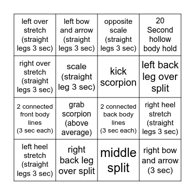 Luna's Bingo Card Bingo Card