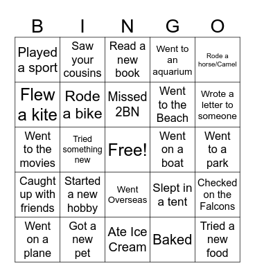 On the Holidays... Bingo Card