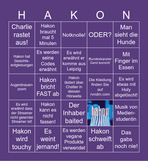 Hakon Bingi Bingo Card