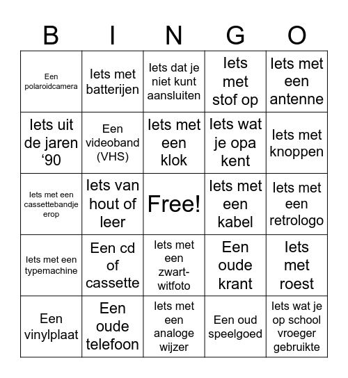 rommelmarkt bingo Card