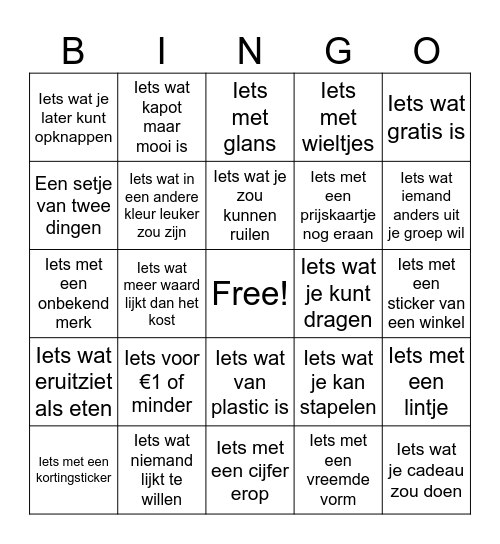 rommelmarkt bingo Card