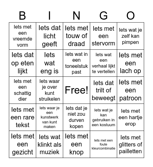 rommelmarkt bingo Card