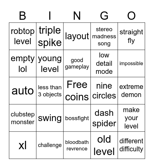 recent tab bingo Card