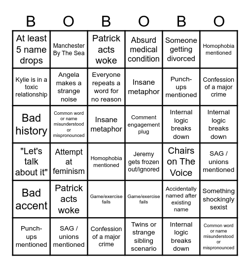 Bingo on Bingo on Bingo on Bingo Card