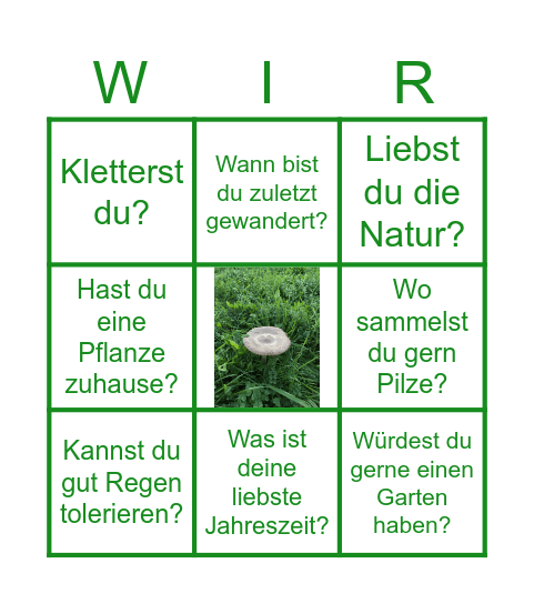 Haben Sie wir etwas gemeinsam? Bingo Card