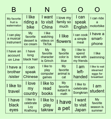 Find Someone Who... Bingo Card