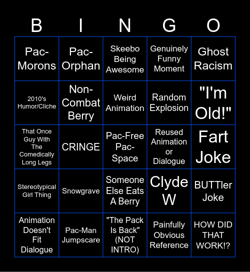 PMaTGA Bingo Because I'm Rewatching That Right Now Bingo Card