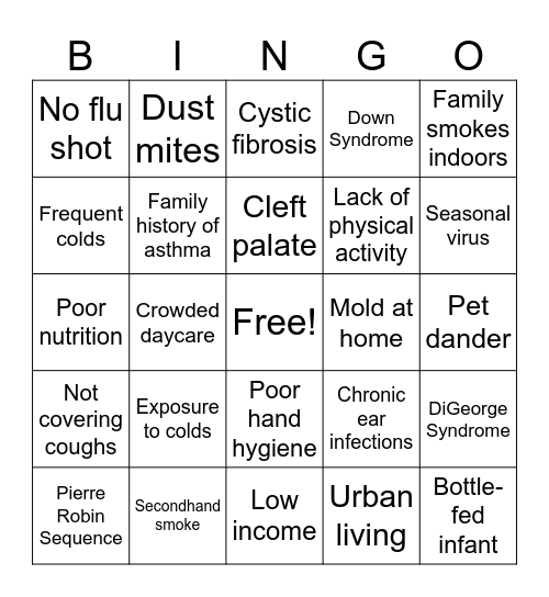 It's Giving... Oxygen Bingo Card