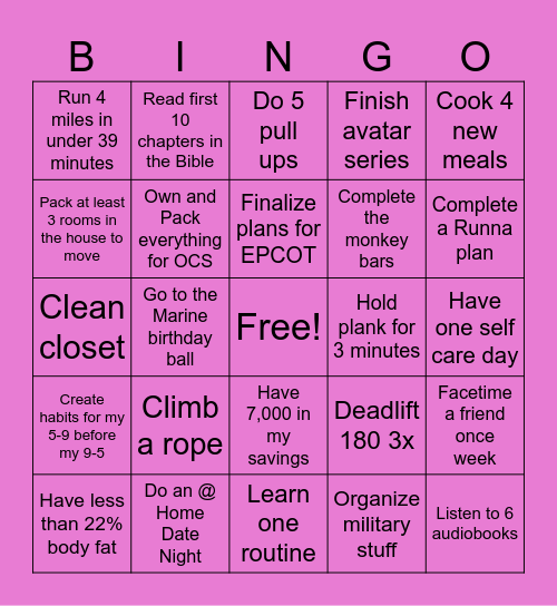 Last Quarter 2025 Bingo Card