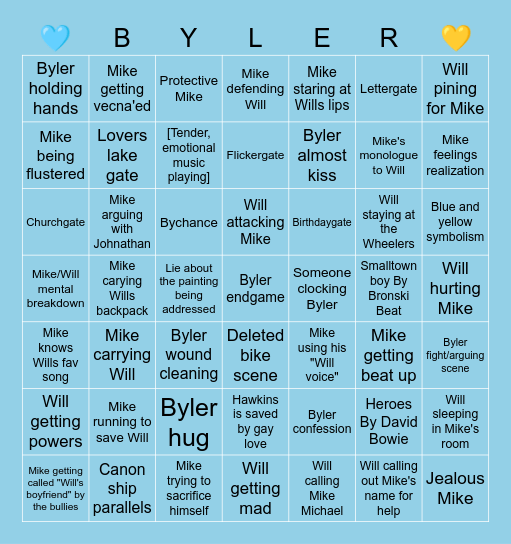 St5 Byler Bingo Card