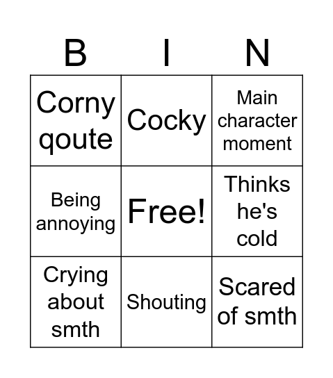 Eren Bingo Card