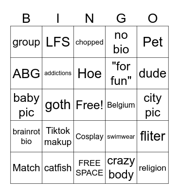 Hoop Bingo Card