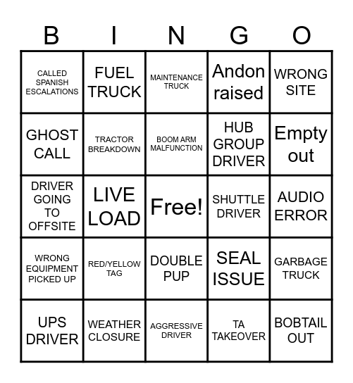 RGM BINGO Card