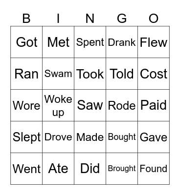 Holiday Bingo Card