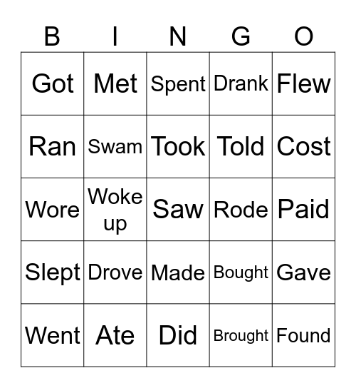 Holiday Bingo Card