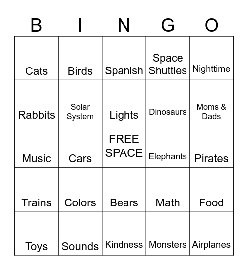 James' Book Bingo Card
