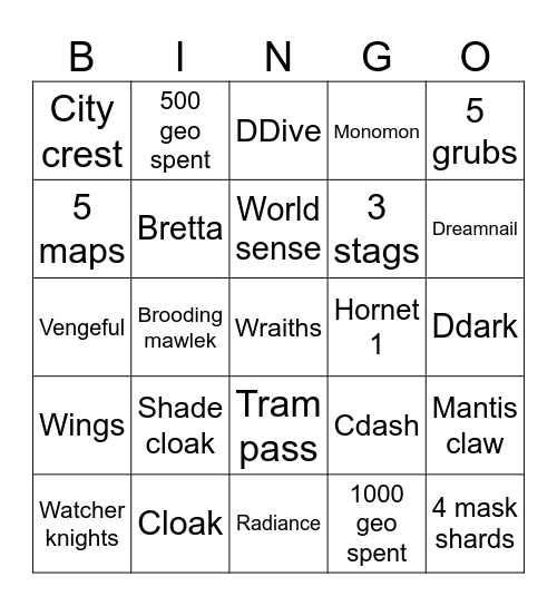 Hk Bingo Card