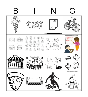 J'aime ou je n'aime pas Bingo Card