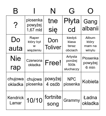 BINGO Card